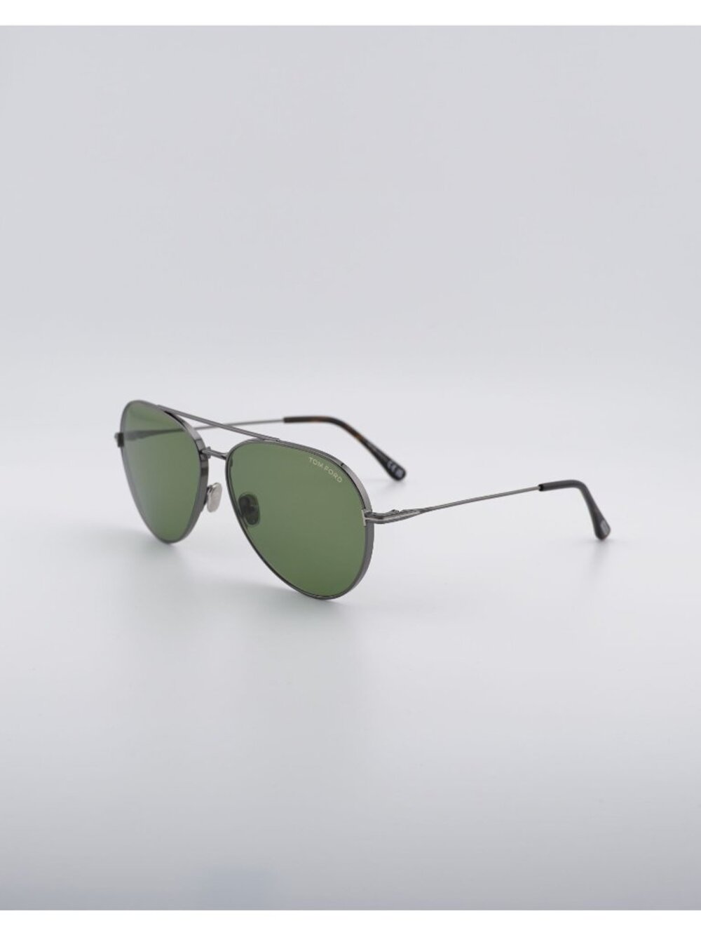 Tom Ford Dashel-02 FT0996 08N Sunglasses Gunmetal Aviator Frame, Green Lenses